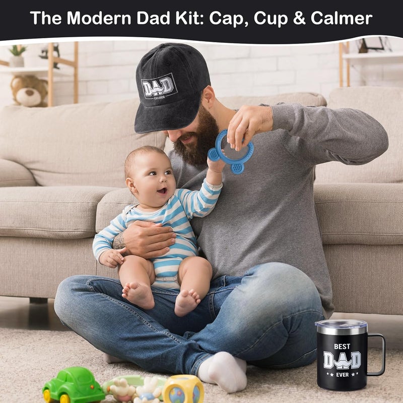 GiftPeak 2026 New Dad Gifts Box, 9 Pcs First Time Dad Gifts, Dad to Be Gifts for 1st Time with Tumbler Hat Onesie Socks Keychain for Baby Shower，Unique Kit for Soon to Be or Expecting Father - Image 5